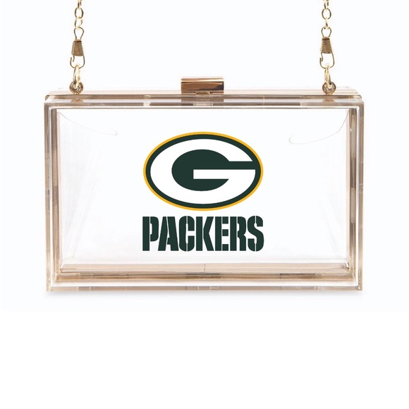 Green Bay Packers clear acrylic clutch - Picture 1 of 1